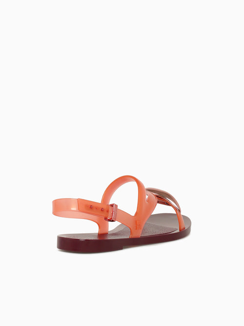 Iris Sandal Burgundy Orange jelly Wine / 5 / M