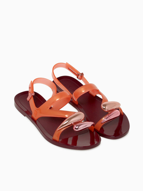 Iris Sandal Burgundy Orange jelly Wine / 5 / M