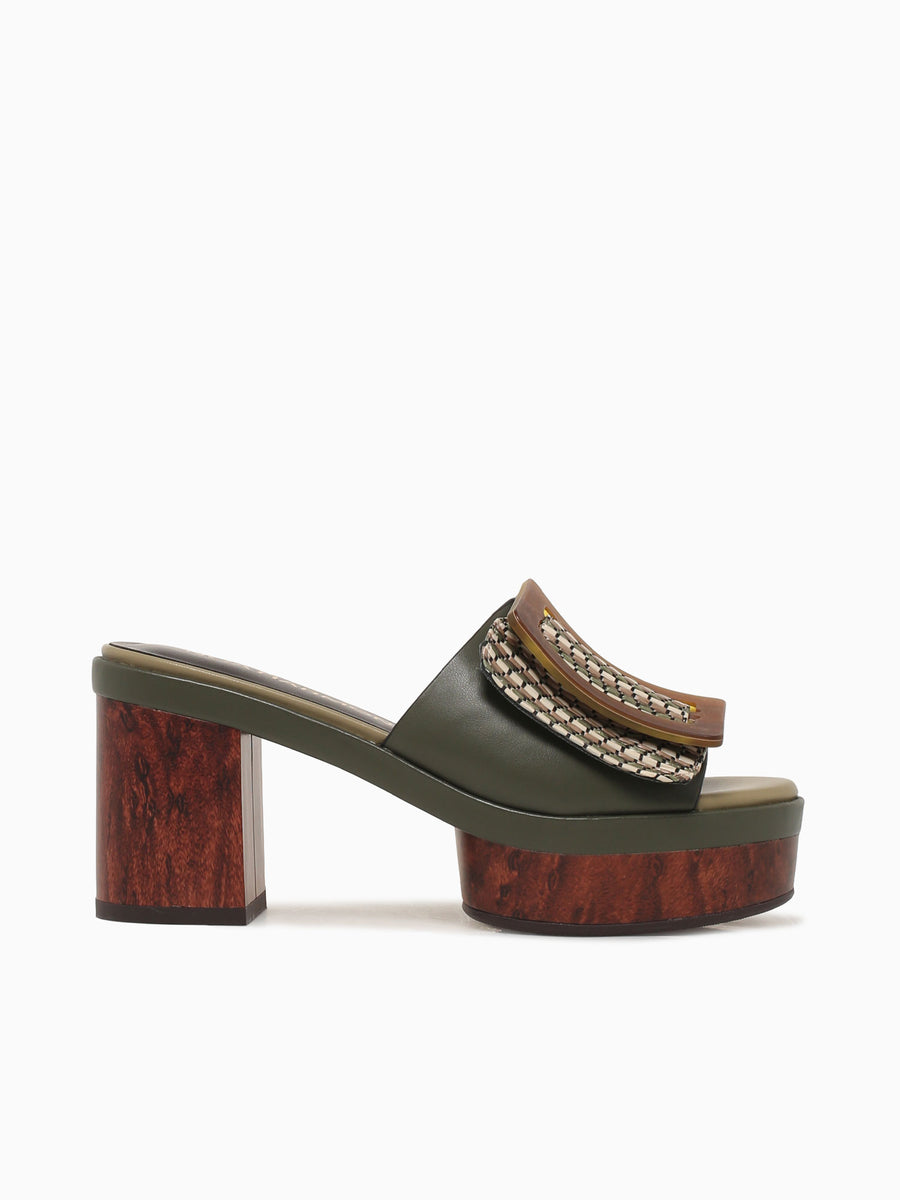 Guadalupe Khaki Multi Leather Green Multi / 35 / M