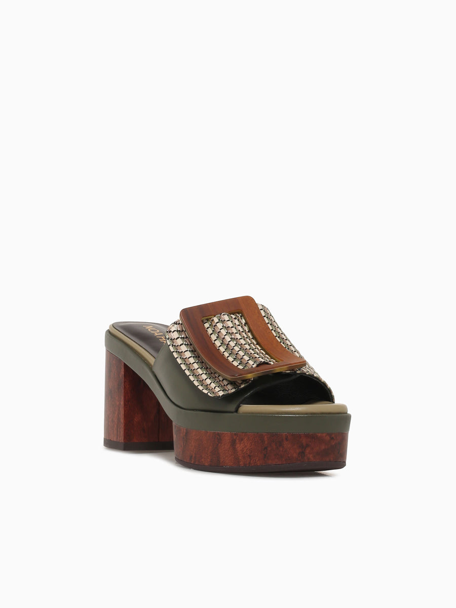 Guadalupe Khaki Multi Leather Green Multi / 35 / M