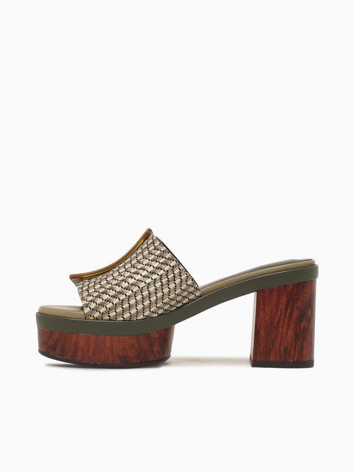 Guadalupe Khaki Multi Leather Green Multi / 35 / M