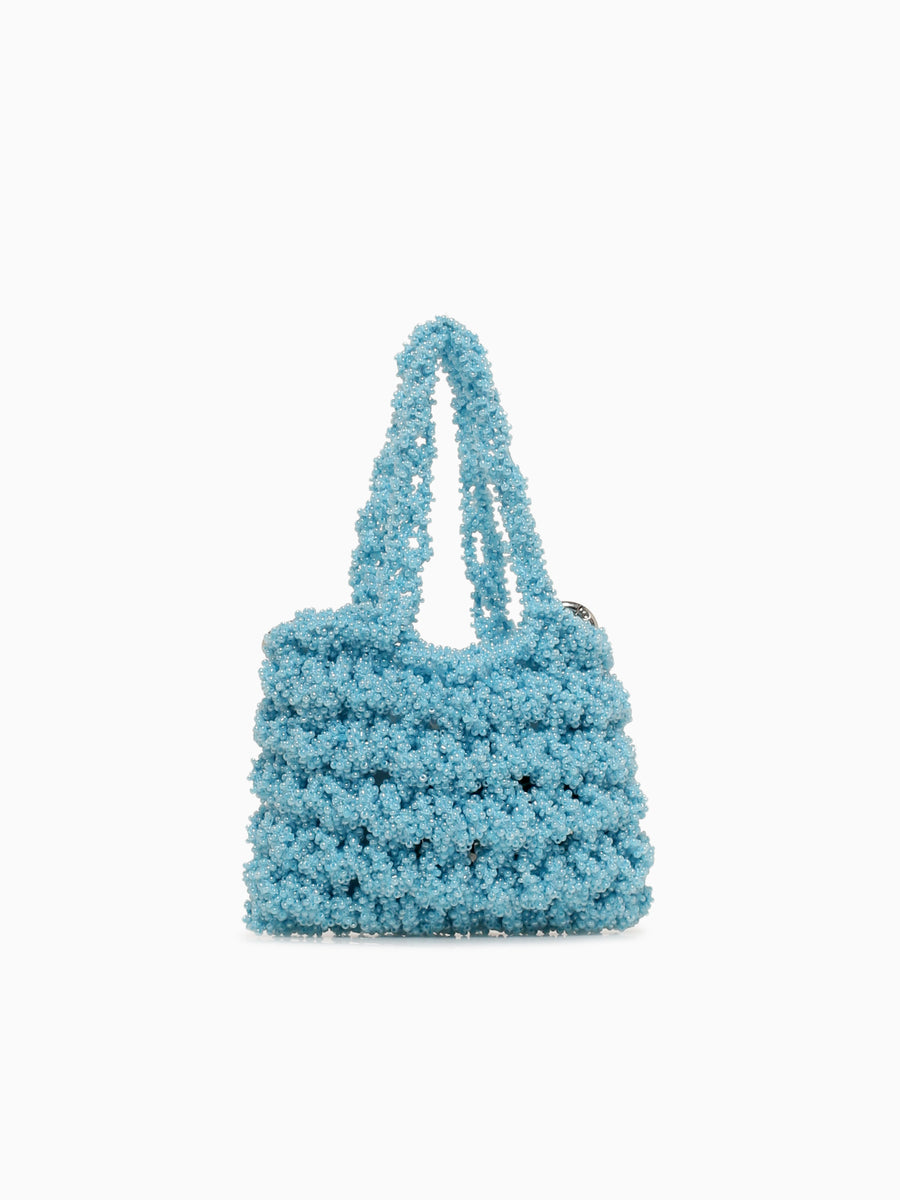 Norma Beaded Mini Bag Sky Blue