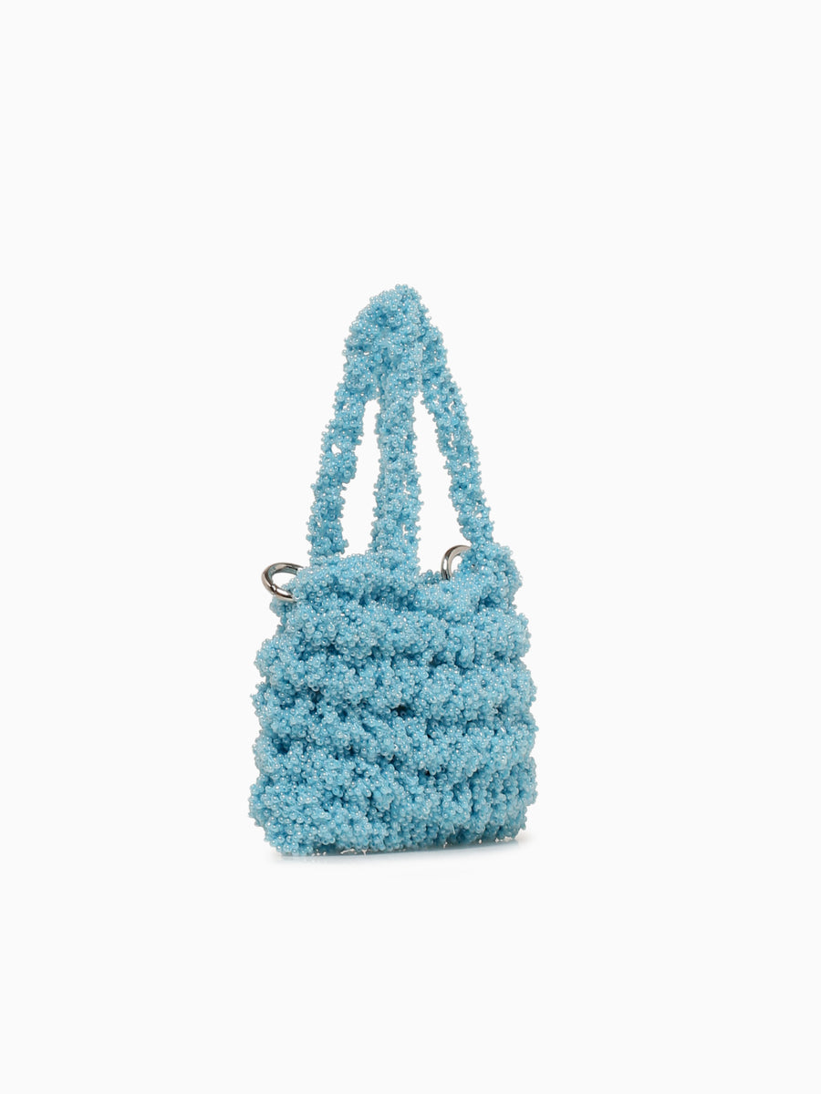Norma Beaded Mini Bag Sky Blue