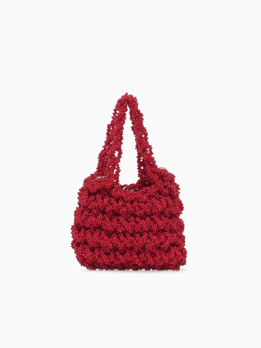 Norma Beaded Mini Bag Red Red