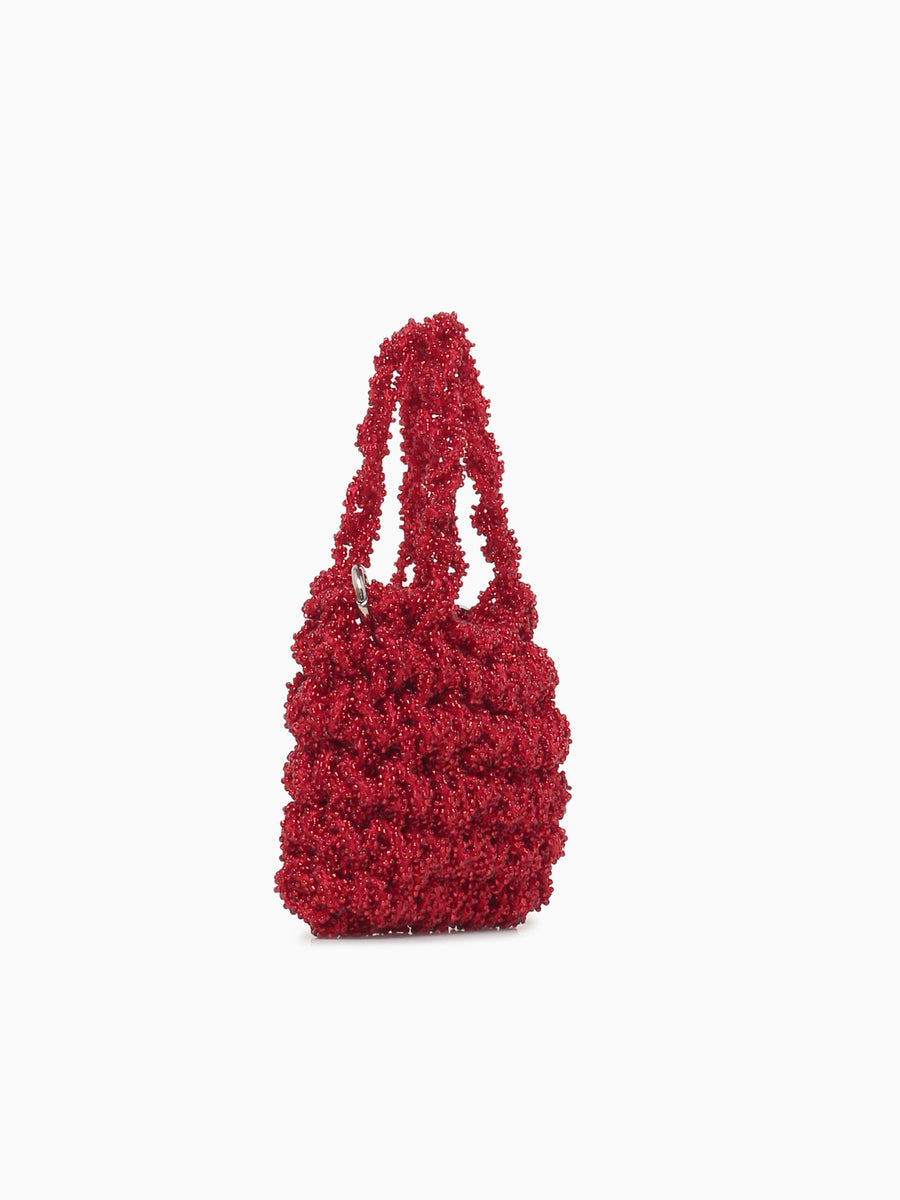 Norma Beaded Mini Bag Red Red