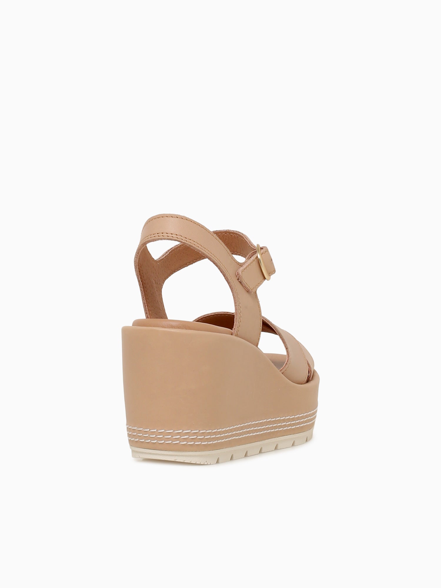 Sunpeak Wedge Ankle Strap Beige Leather Beige / 5 / M