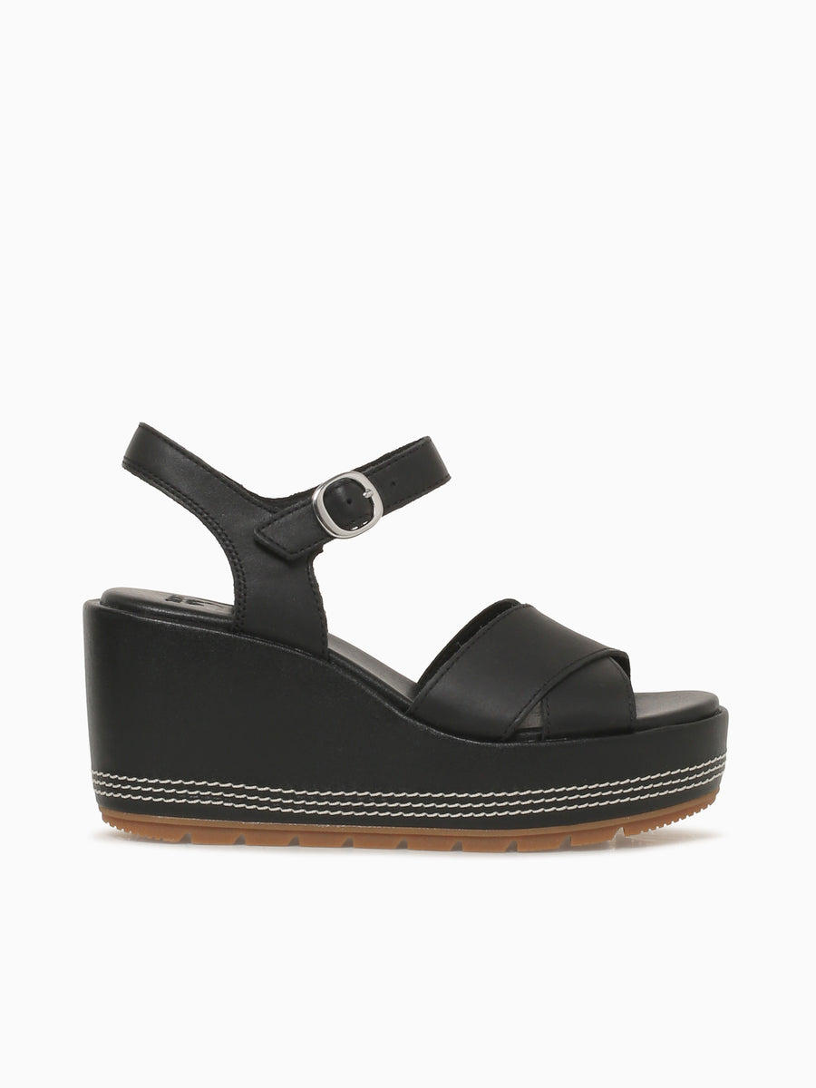 Sunpeak Wedge Ankle Strap Blk Gum lea Black / 5 / M