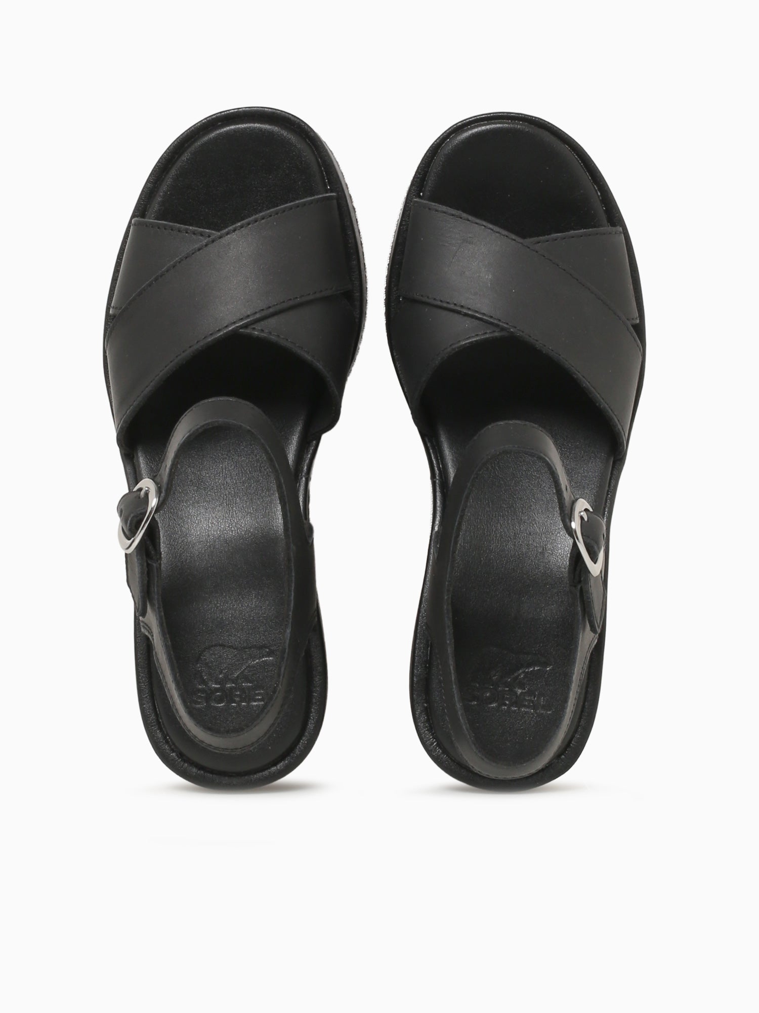 Sunpeak Wedge Ankle Strap Blk Gum lea Black / 5 / M