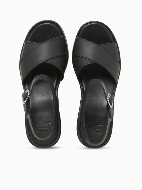 Sunpeak Wedge Ankle Strap Blk Gum lea Black / 5 / M