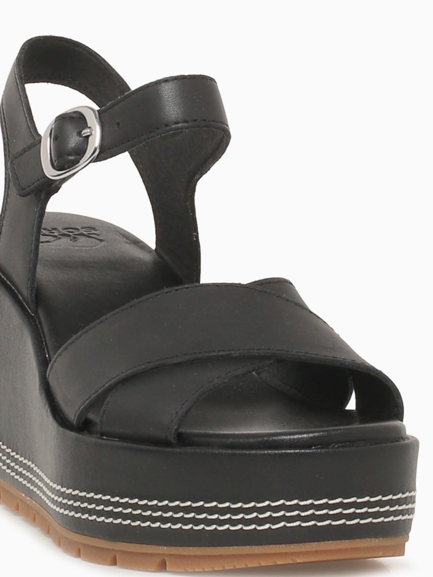 Sunpeak Wedge Ankle Strap Blk Gum lea Black / 5 / M