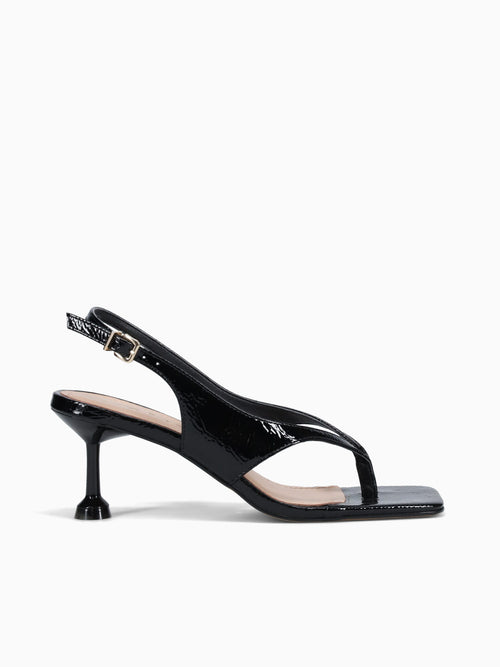 Tosha Preto Verniz Gloss Veg Black / 5 / M