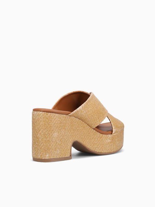Trisha Camel Rafia Lotus Tan / 5 / M