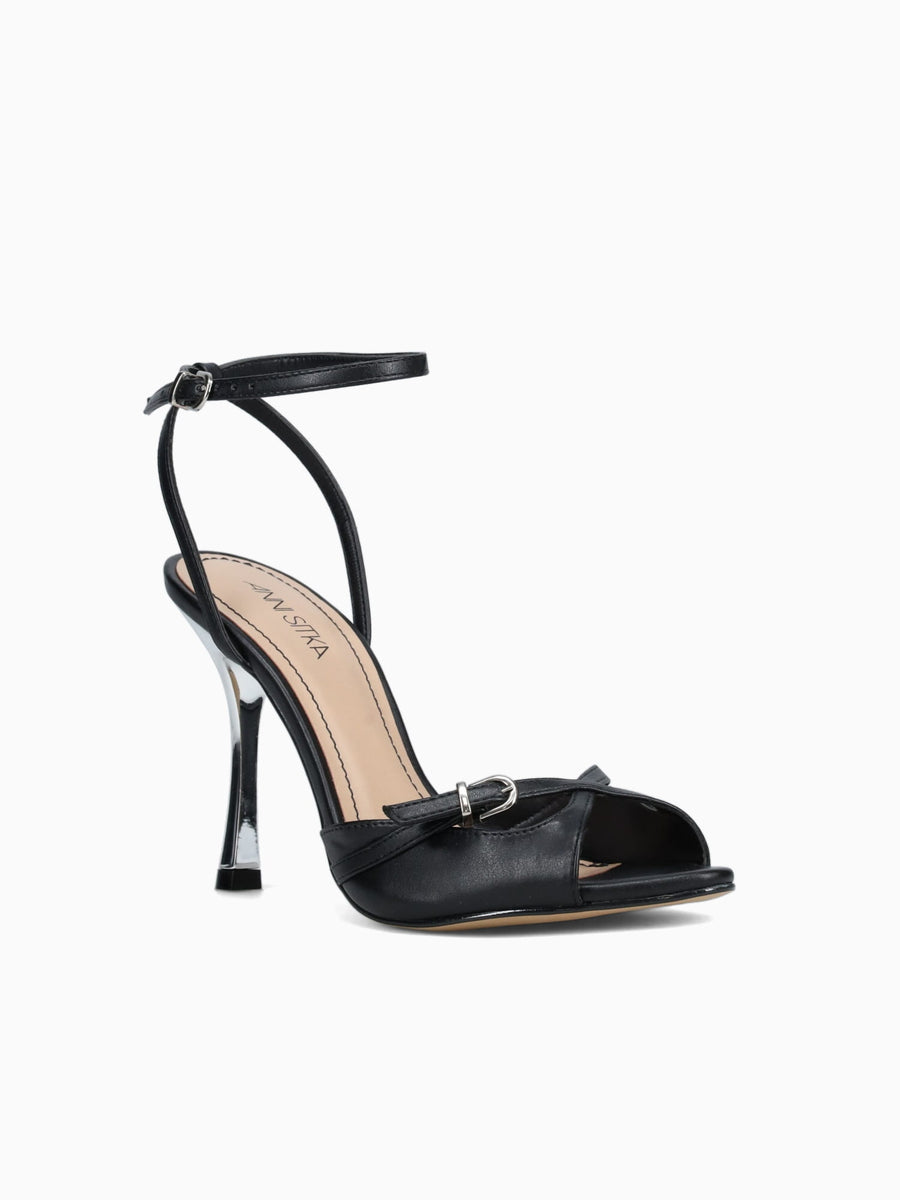 Wilfreda Preto Nickel vitelo pu Black / 5 / M