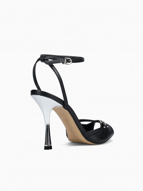 Wilfreda Preto Nickel vitelo pu Black / 5 / M