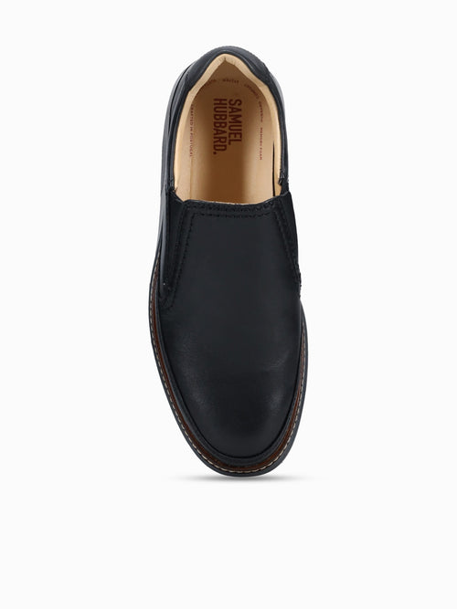 Rafael Slip On Black Leather Black / 7 / M