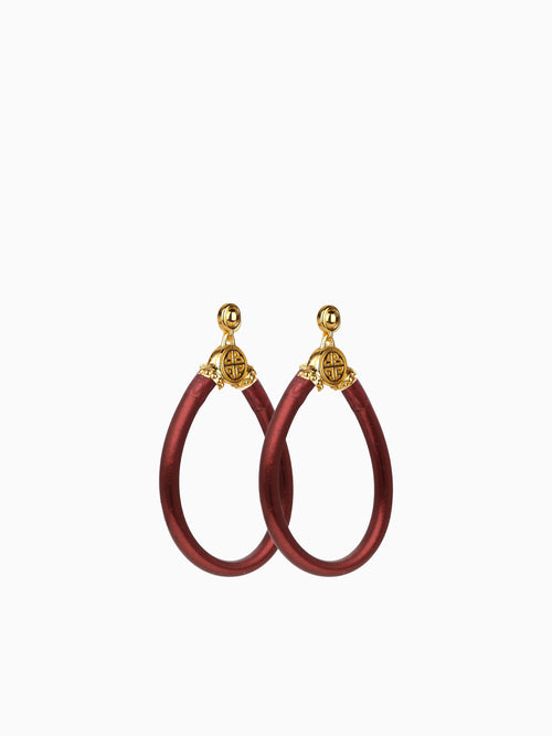 Merlot All Weather Earrings Wine