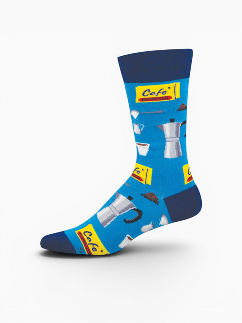 Cafe Espresso Blue Cotton Blue