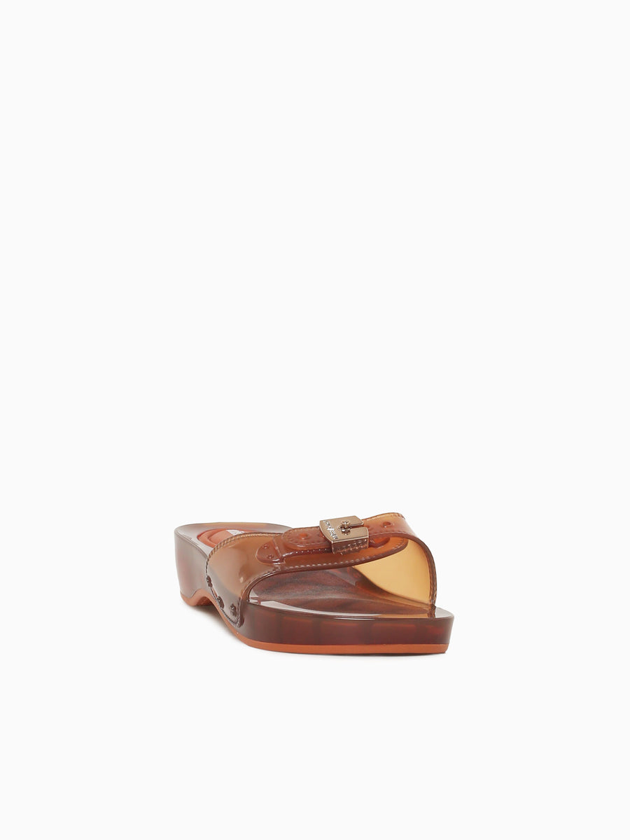 Pescura Heel+scholl Clear Brown Jelly Brown / 5 / M
