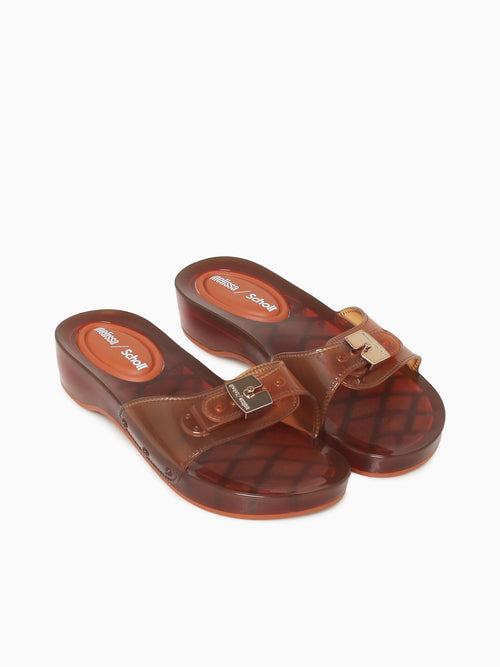 Pescura Heel+scholl Clear Brown Jelly Brown / 5 / M