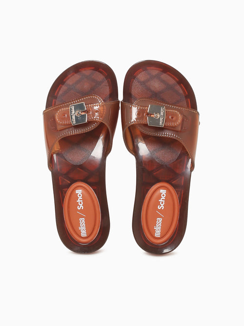 Pescura Heel+scholl Clear Brown Jelly Brown / 5 / M