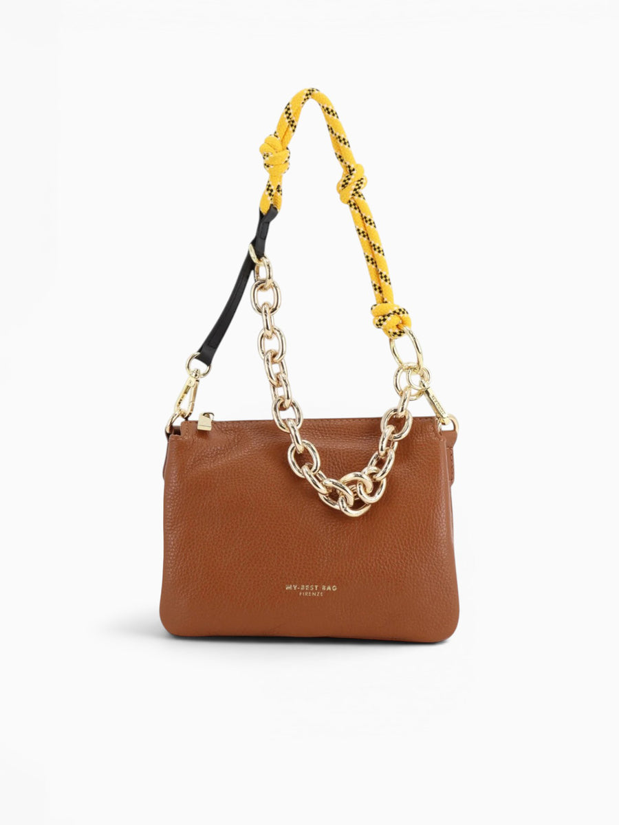 Reflex Shoulder Bag Cuoio Scuro Tan