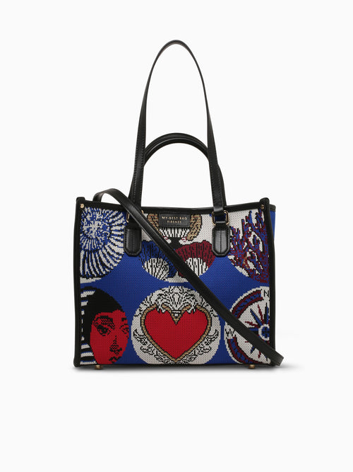 Atena Sea Creatures Tote Blue