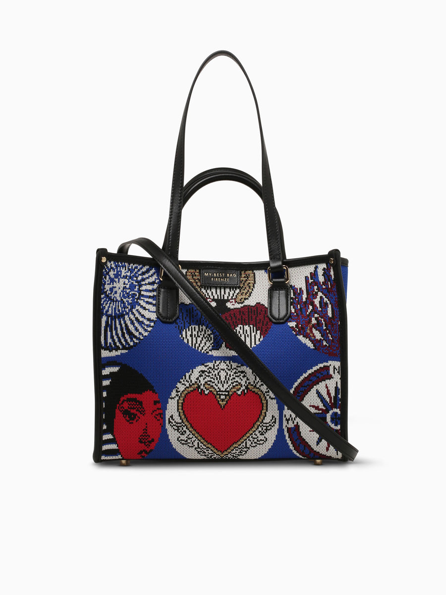 Atena Sea Creatures Tote Blue