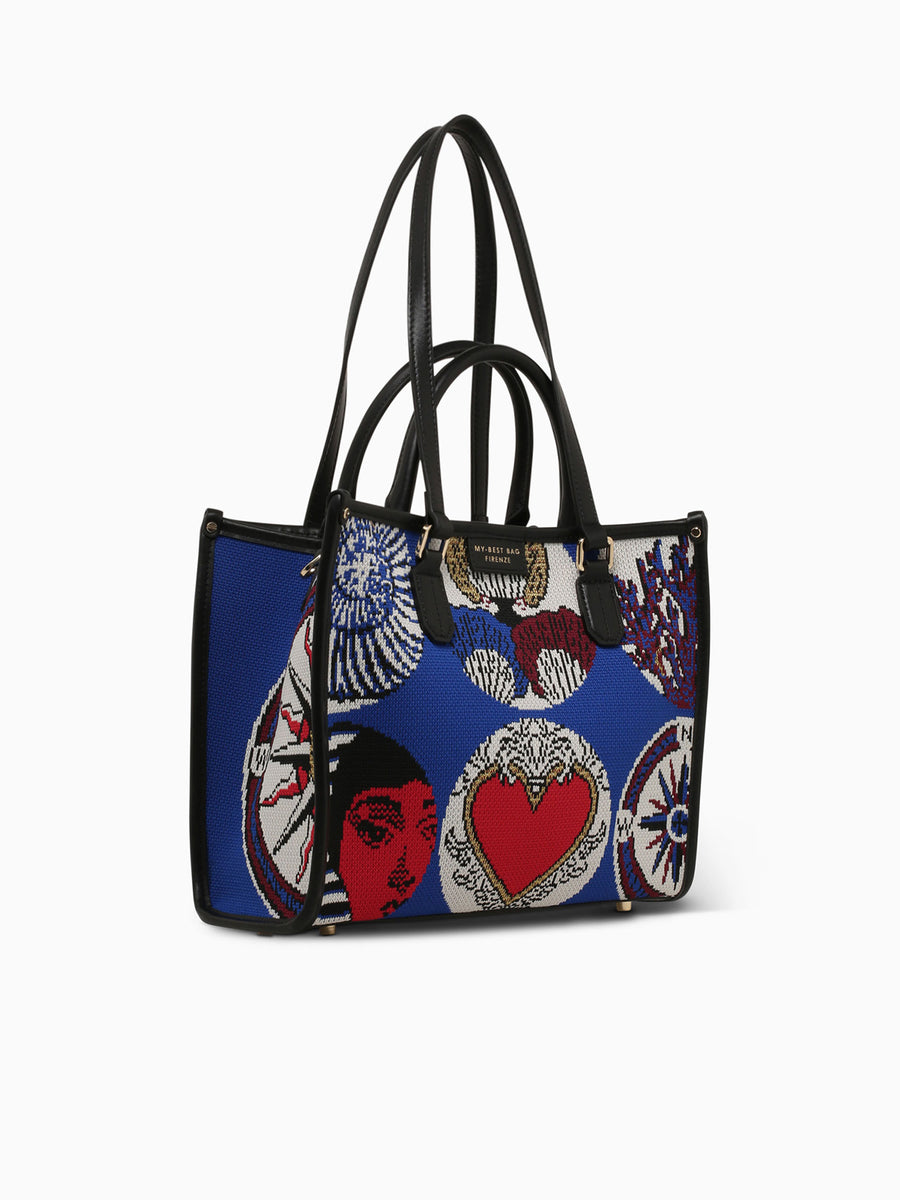 Atena Sea Creatures Tote Blue