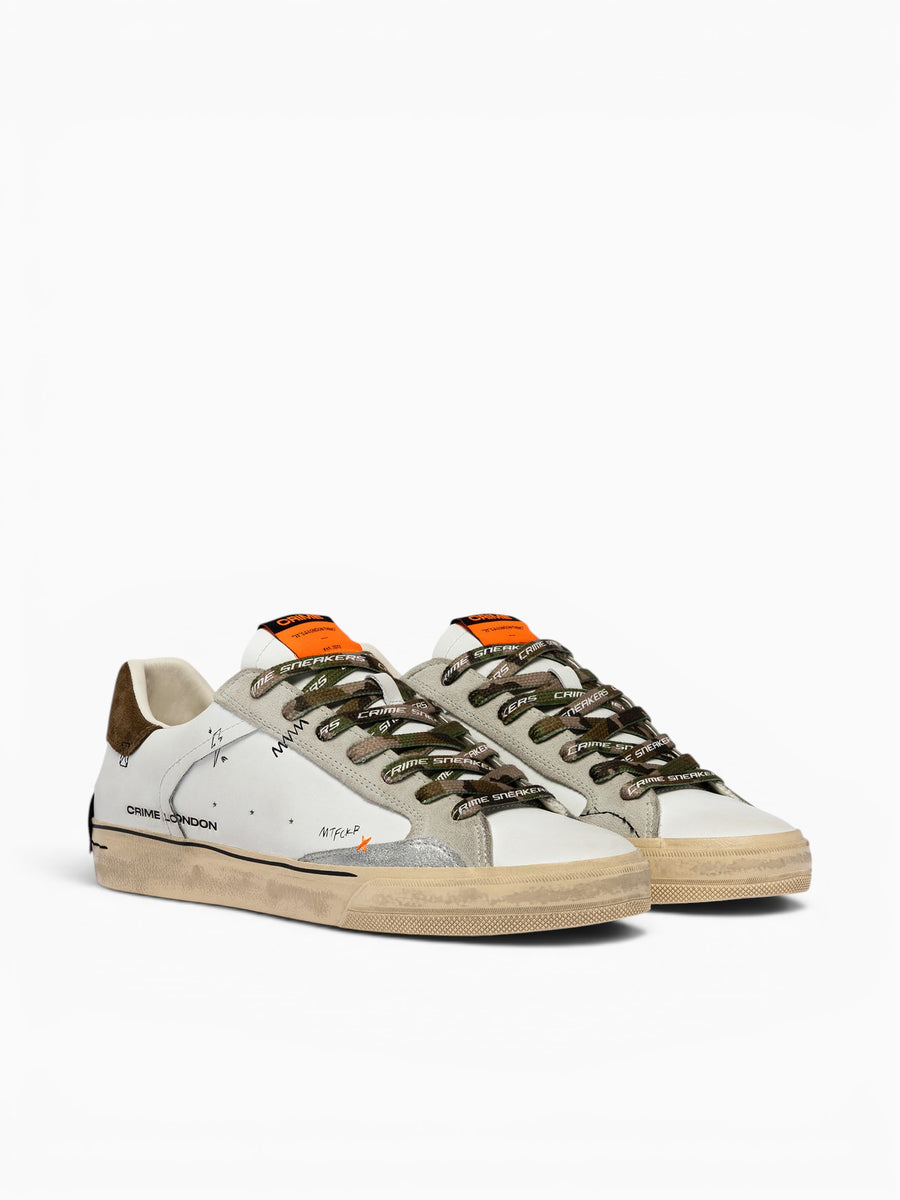 Distressed Lo 19071pp8 10 wht Camo Grn l White / 41 / M