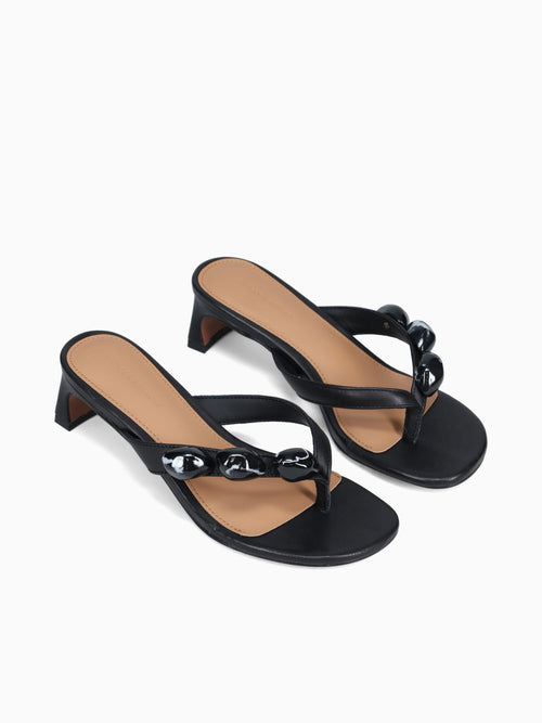Alaia Black Leather Black / 5 / M
