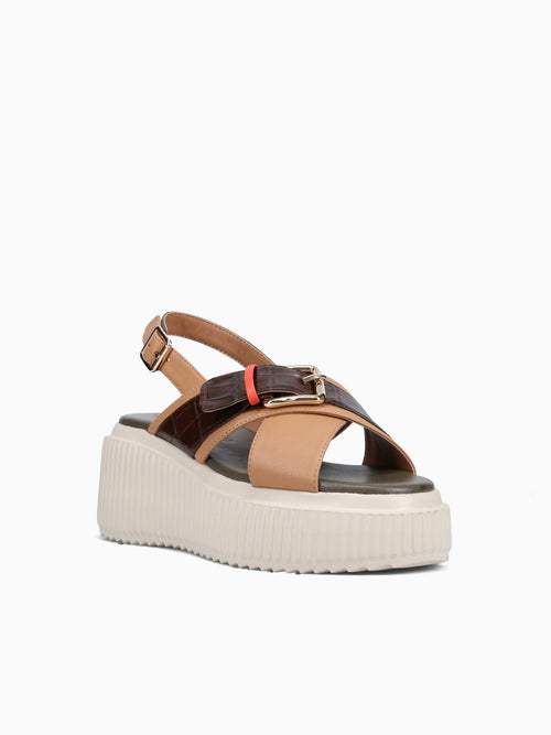 Lagoon Tan Marron leather Tan / 36 / M