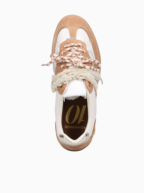 Ten Tan Beige suede Leather Tan / 36 / M