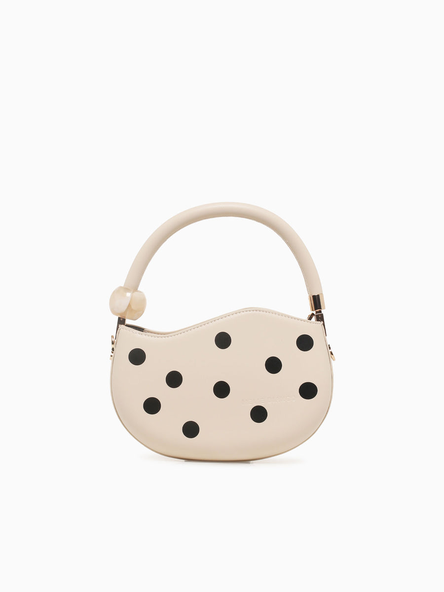 Jennie Polka Dot Cream Black White