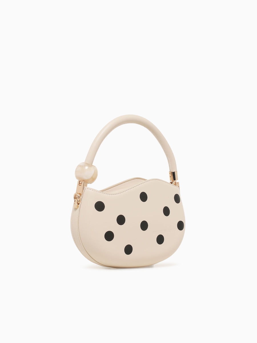 Jennie Polka Dot Cream Black White