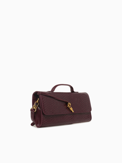 Bianca Top Handle Burgundy Wine