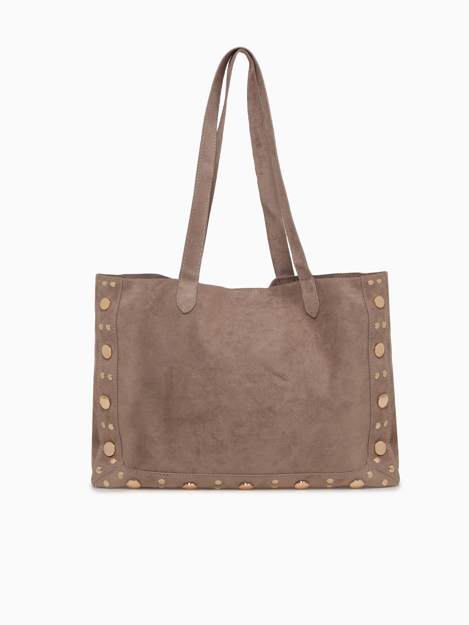 Bella Studed Tote Taupe Taupe