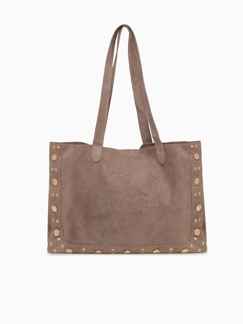 Bella Studed Tote Taupe Taupe