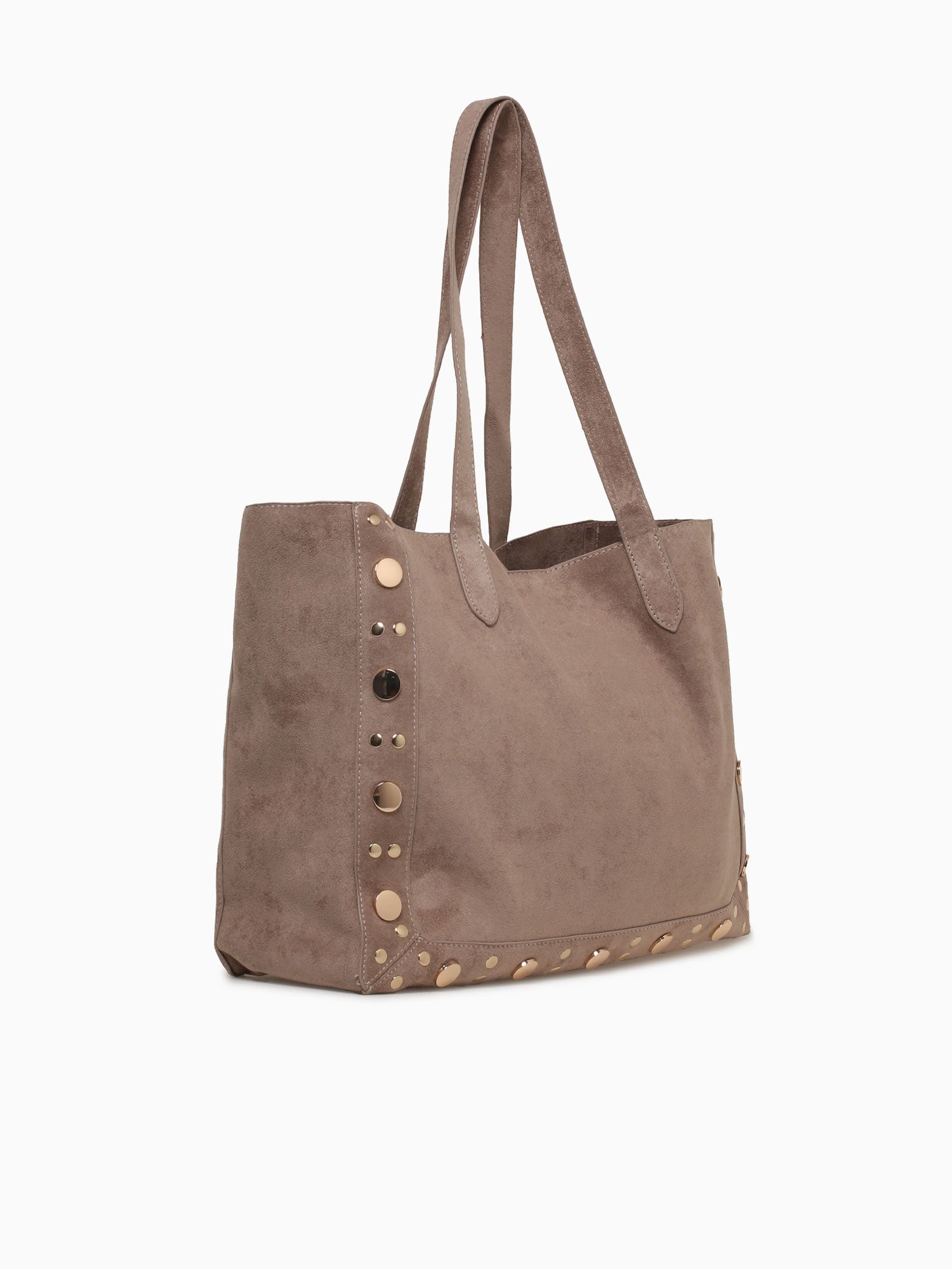 Bella Studed Tote Taupe Taupe