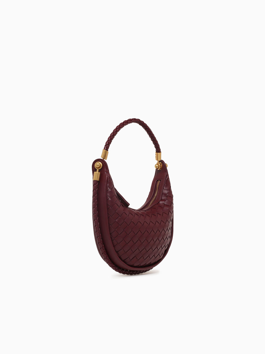 Blossom Mini Shoulder Bag Burgundy Wine