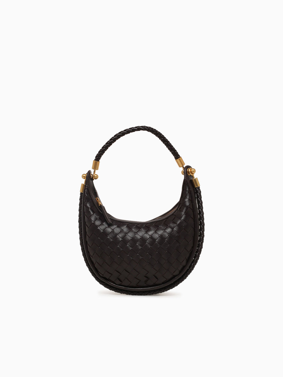 Blossom Mini Shoulder Bag Chocolate Dark Brown