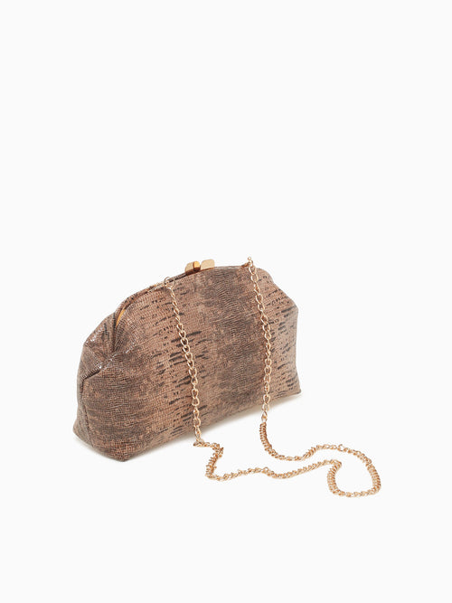 Camille Clutch Brown Brown