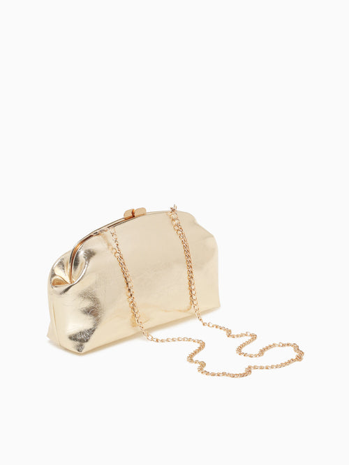 Camille Clutch Gold Gold