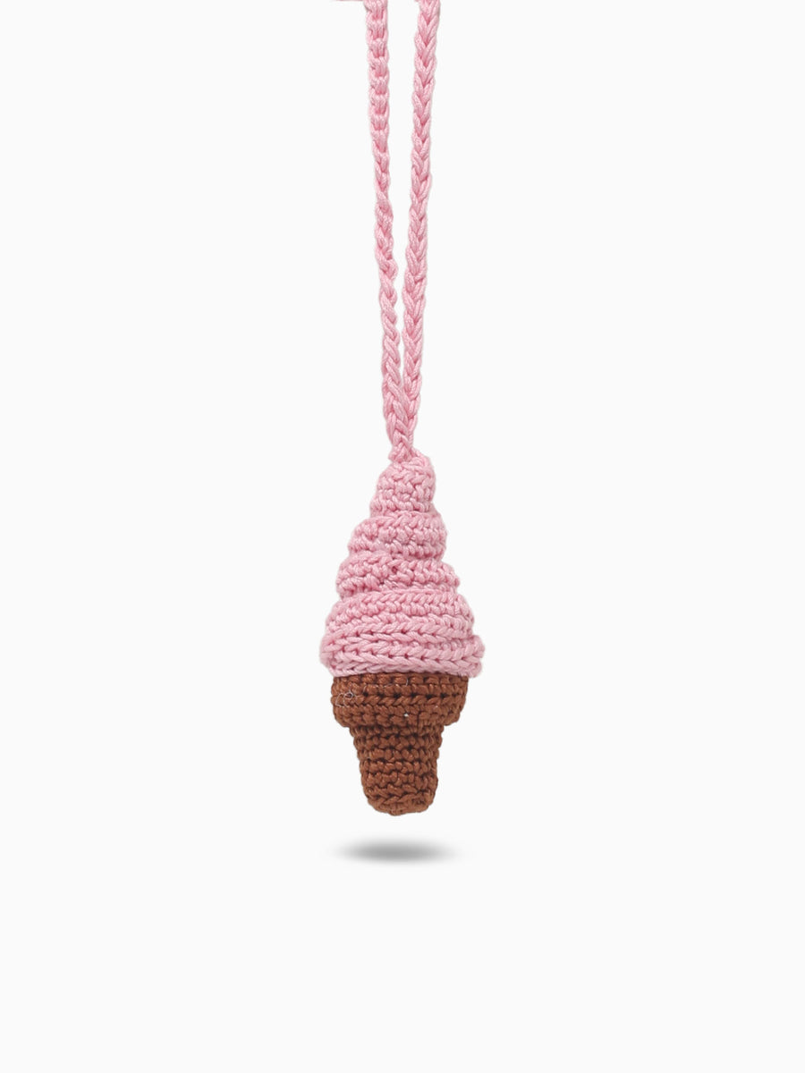 Ice Cream Pink Knit Charm Pink