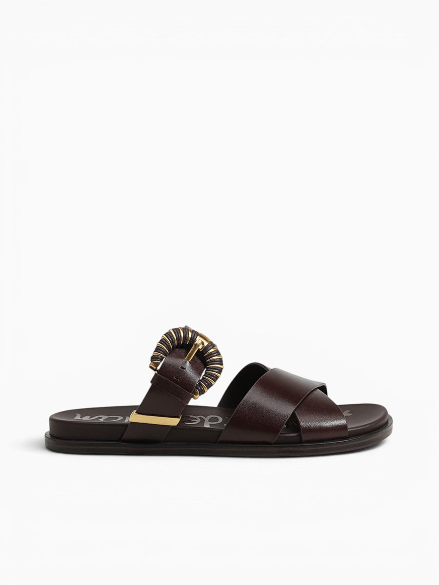 Lucy Marrone Brown Leather Dark Brown / 5 / M
