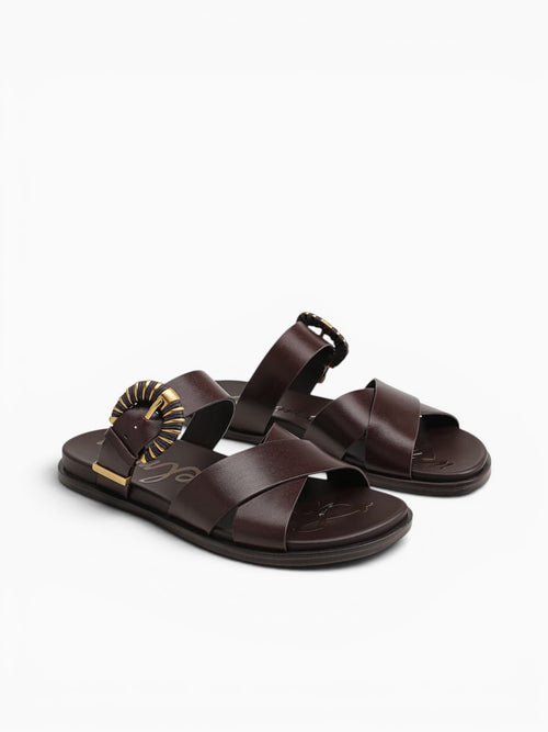 Lucy Marrone Brown Leather Dark Brown / 5 / M