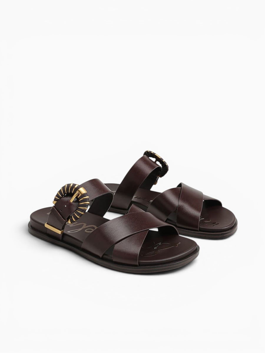 Lucy Marrone Brown Leather Dark Brown / 5 / M