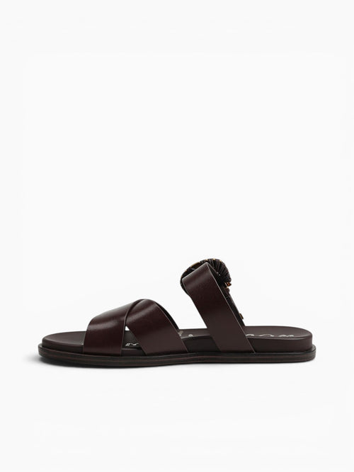 Lucy Marrone Brown Leather Dark Brown / 5 / M