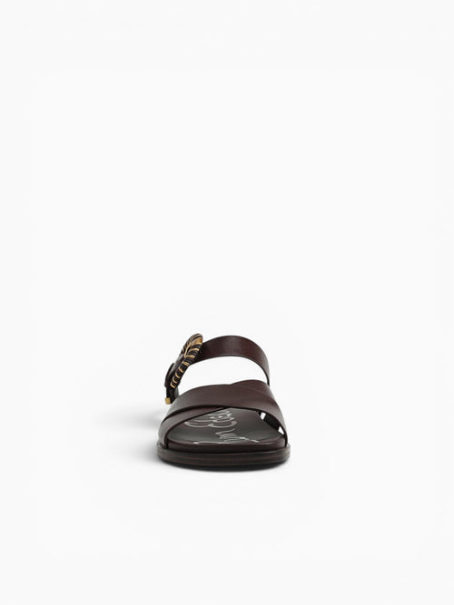 Lucy Marrone Brown Leather Dark Brown / 5 / M