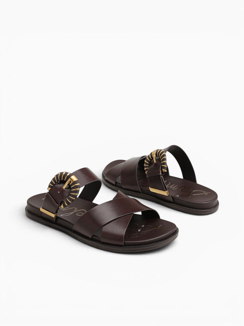 Lucy Marrone Brown Leather Dark Brown / 5 / M