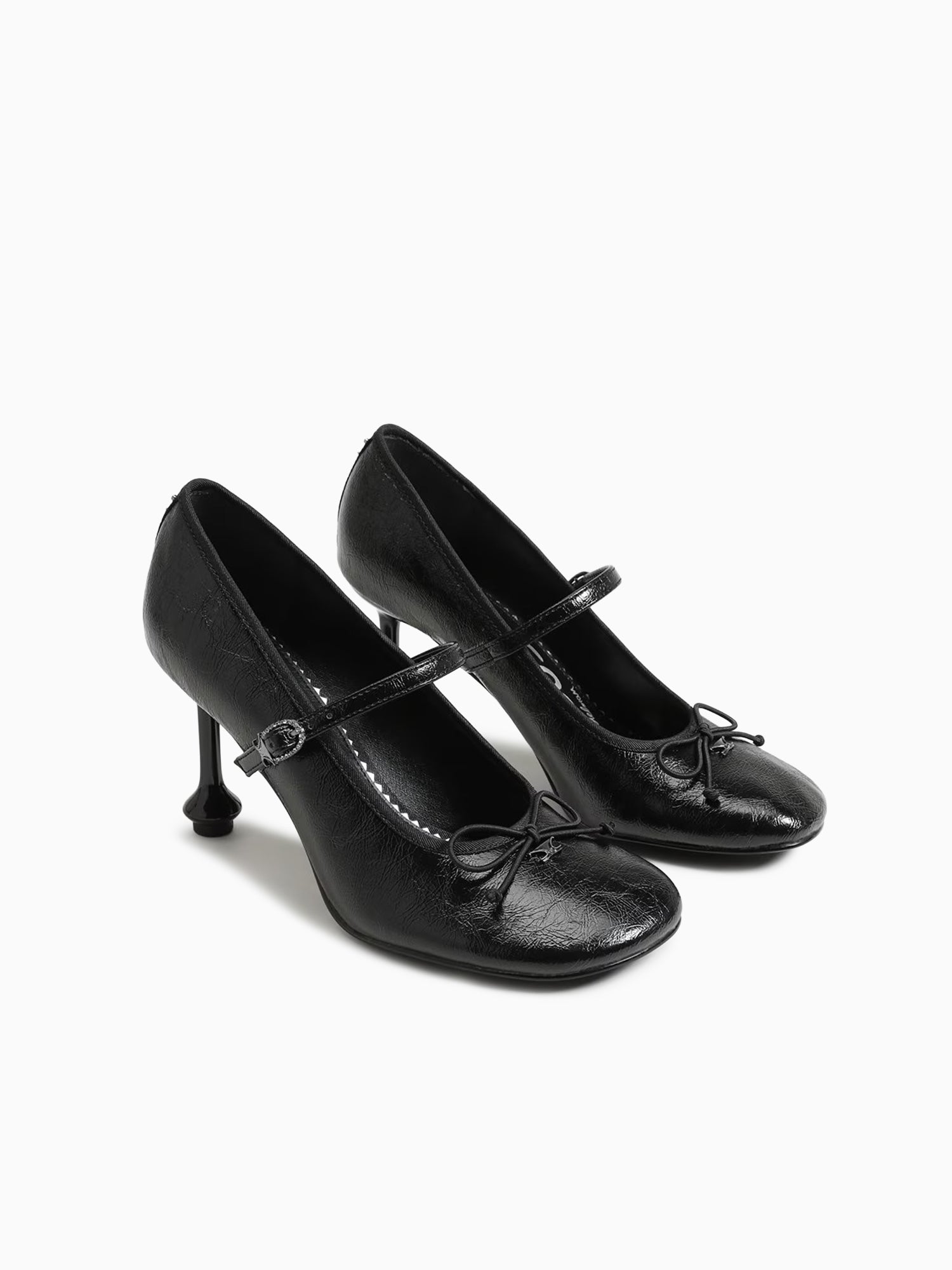 Vivian Black Crinkle Patent Black / 5 / M